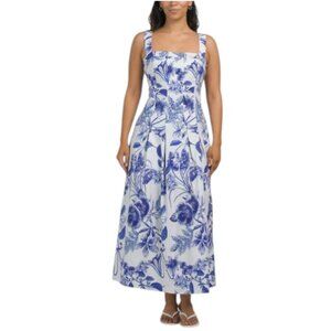 AVEC LES FILLES Pleated Fit And Flare Dress